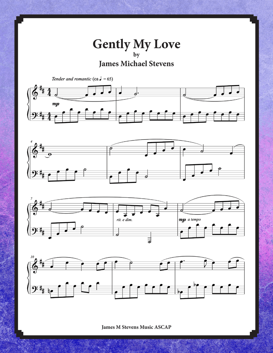 Gently My Love Gently My Love Piano Solo scores gallery preview page 1