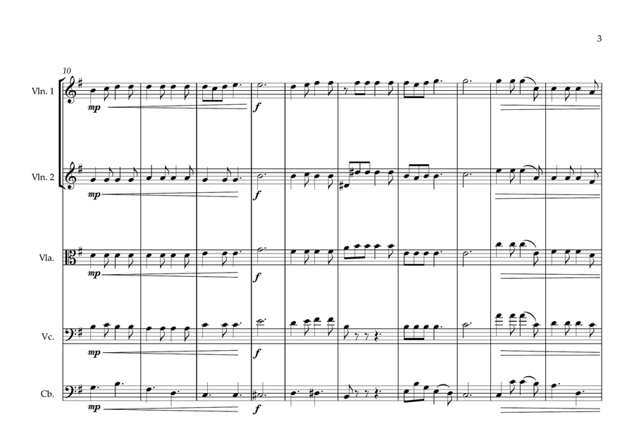 Yemini National Anthem for String Orchestra String Orchestra scores gallery preview page 3