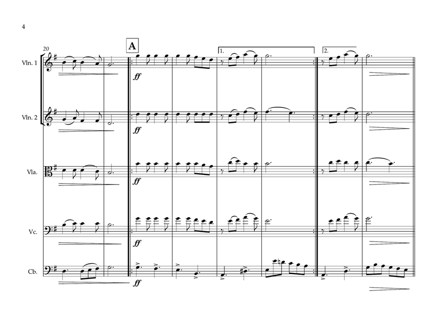 Yemini National Anthem for String Orchestra String Orchestra scores gallery preview page 4