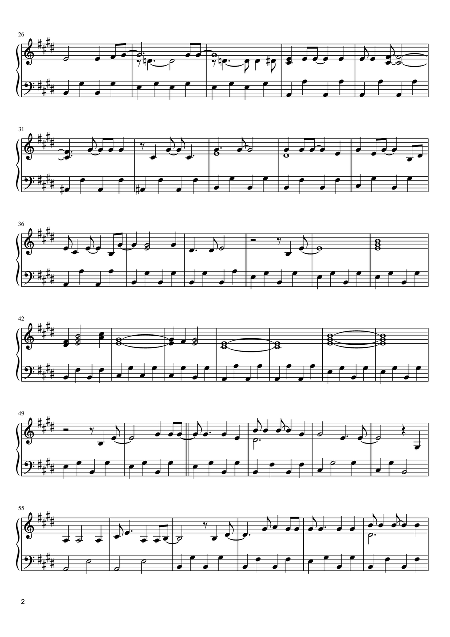 Don't Think Twice, It's All Right Piano Solo scores gallery preview page 2