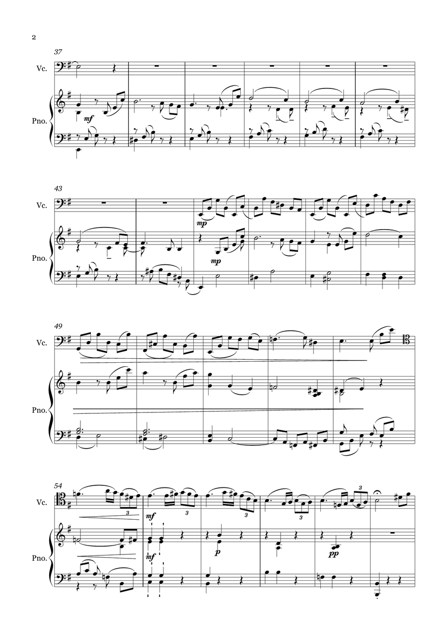 Variations for Cello & Piano Chamber Music scores gallery preview page 2