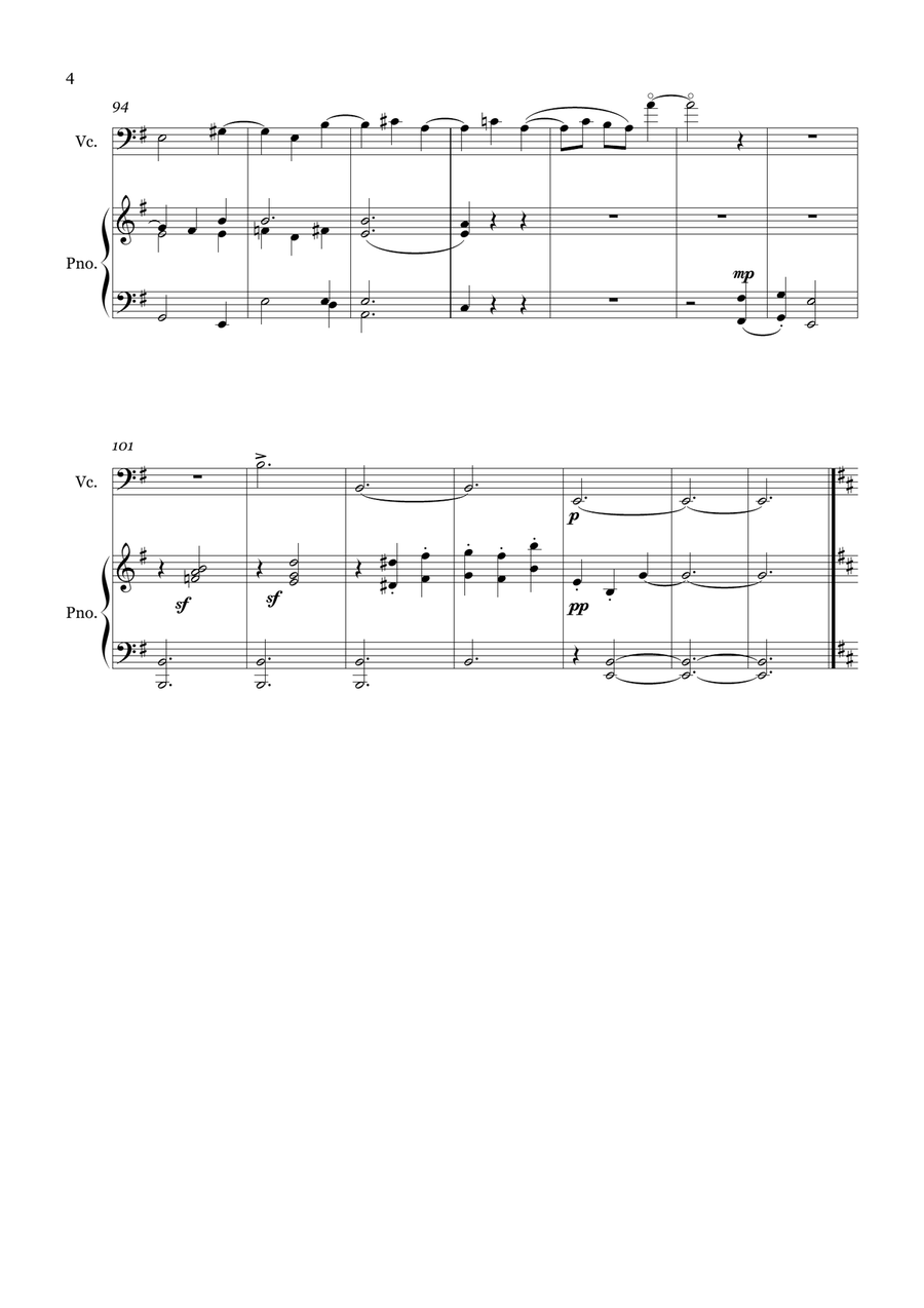 Variations for Cello & Piano Chamber Music scores gallery preview page 4
