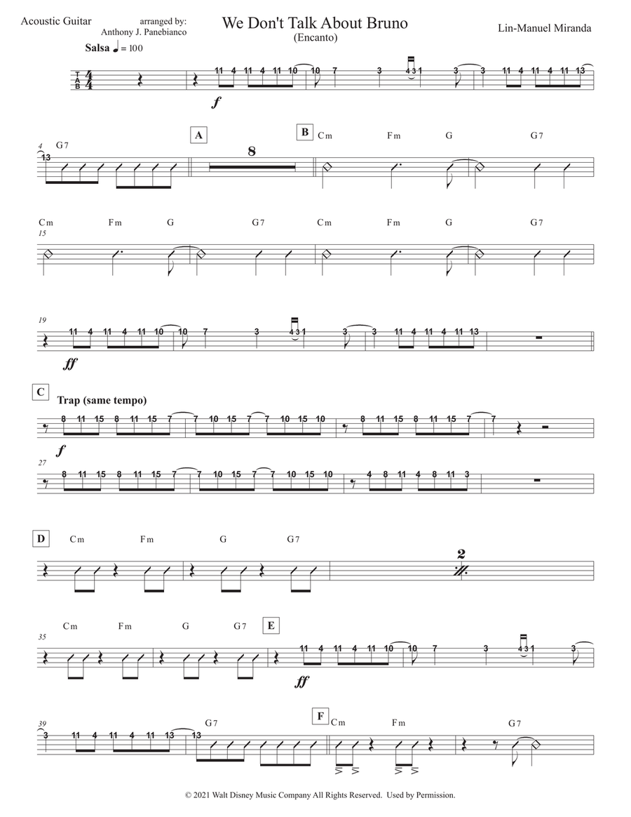 We Don't Talk About Bruno Jazz Ensemble scores gallery preview page 1