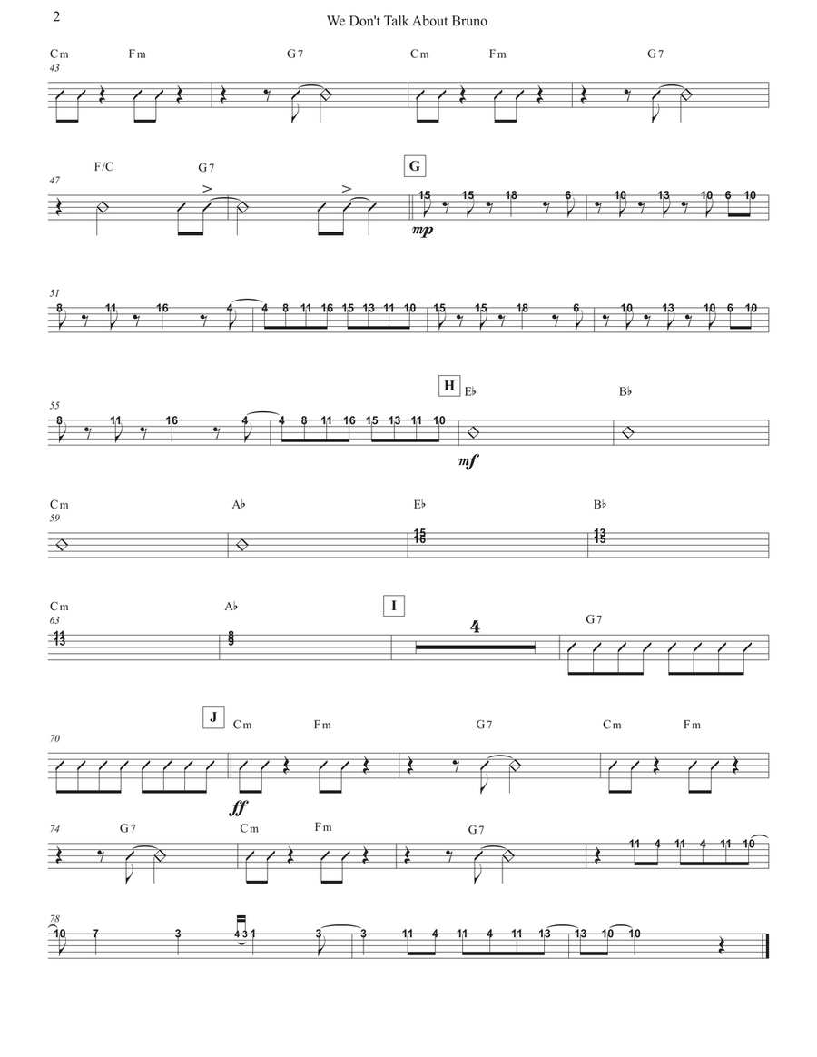 We Don't Talk About Bruno Jazz Ensemble scores gallery preview page 2