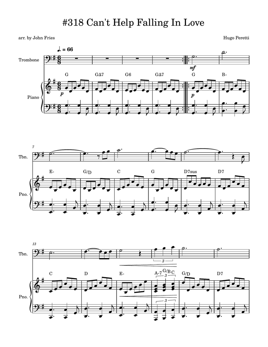Can't Help Falling In Love Piano scores gallery preview page 1