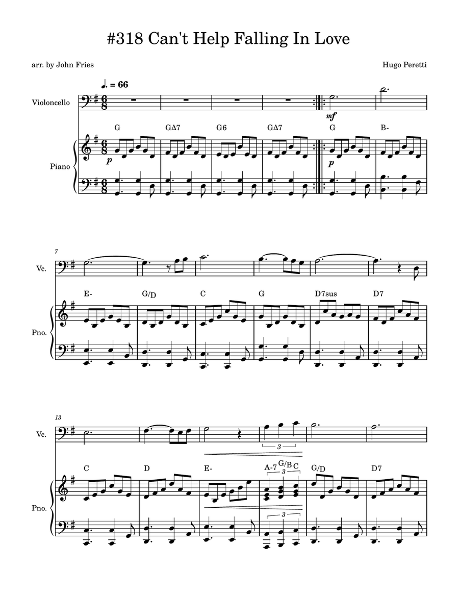 Can't Help Falling In Love Piano scores gallery preview page 1