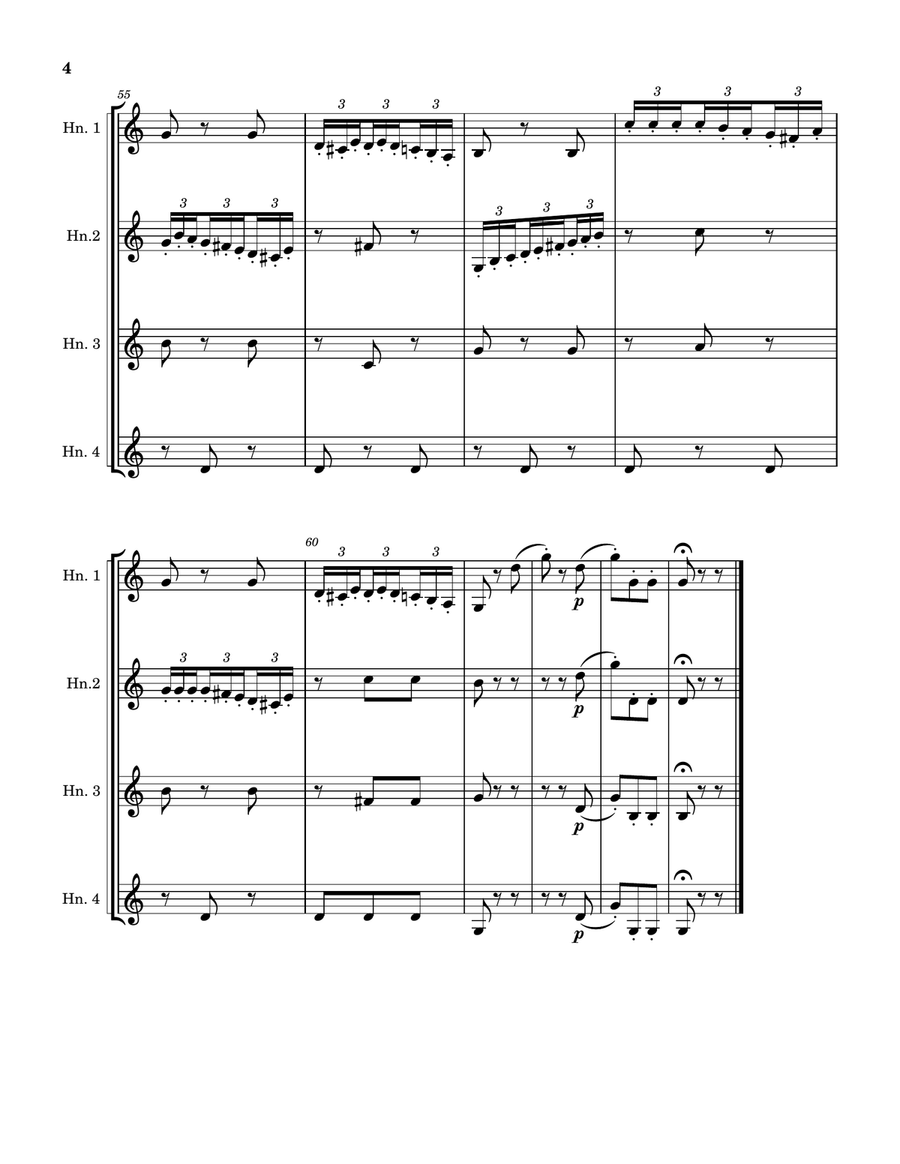 Beethoven Symphonies: Excerpts Volume 1 Brass Quartet scores gallery preview page 6