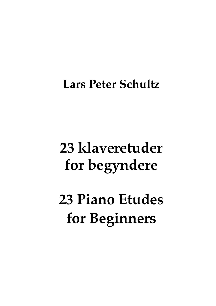 23 klaveretuder for begyndere / 23 Piano Etudes for Beginners Piano Method scores gallery preview page 1