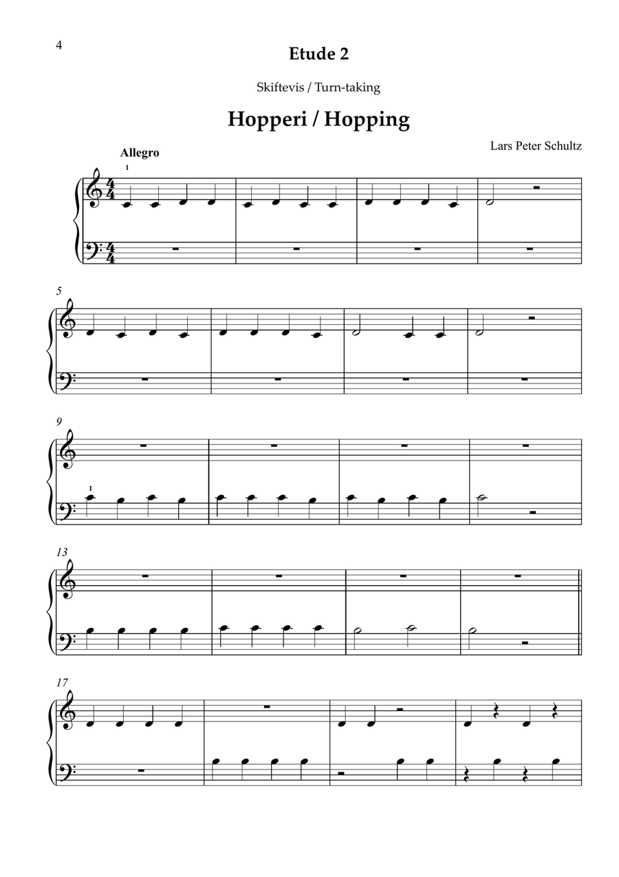 23 klaveretuder for begyndere / 23 Piano Etudes for Beginners Piano Method scores gallery preview page 4