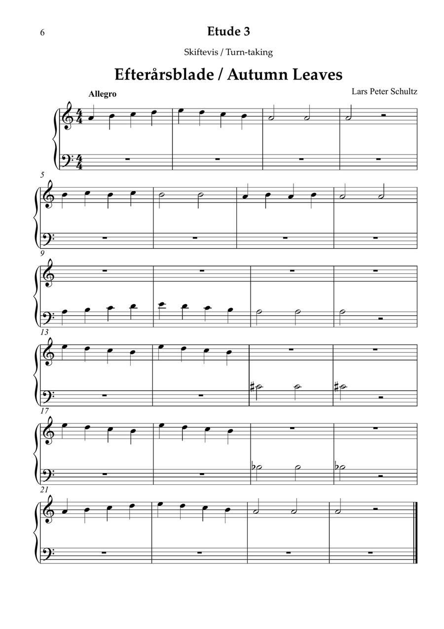 23 klaveretuder for begyndere / 23 Piano Etudes for Beginners Piano Method scores gallery preview page 6