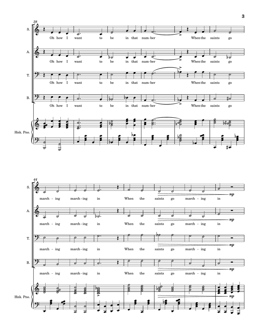 When the Saints Go Marching In (SATB) 4-Part scores gallery preview page 3