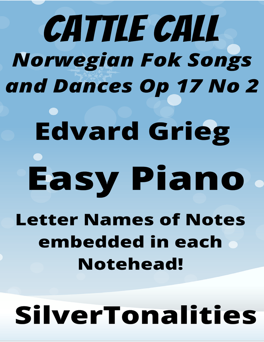 Cattle Call Opus 17 Number 2 Easy Piano Sheet Music Piano Method scores gallery preview page 1