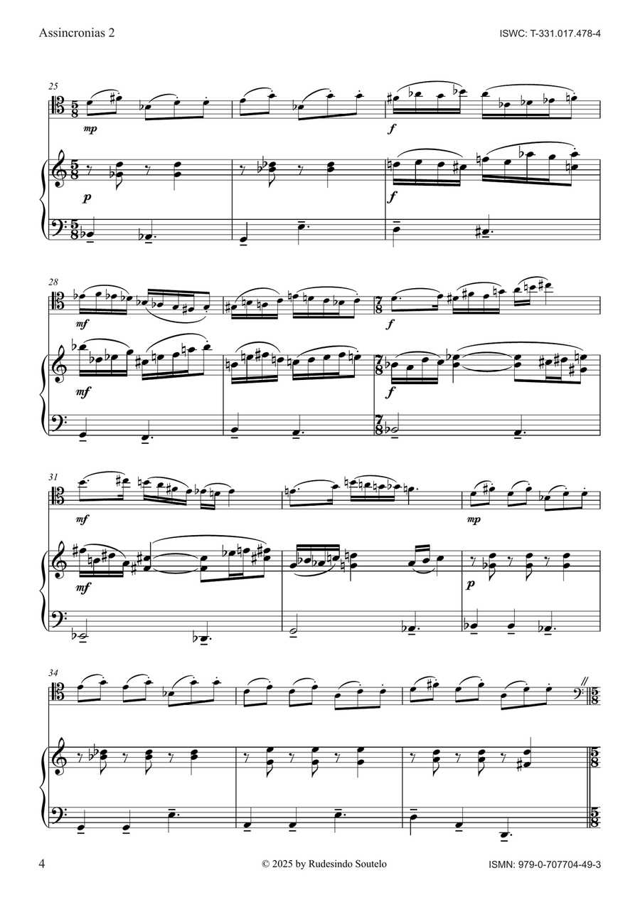Assincronias 2 / Asynchronies 2 Piano scores gallery preview page 4