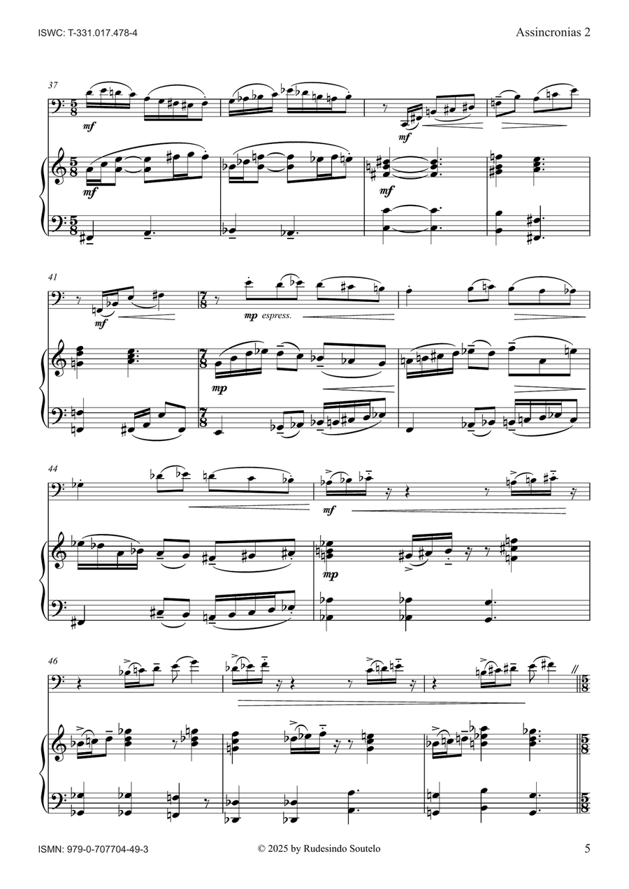 Assincronias 2 / Asynchronies 2 Piano scores gallery preview page 5