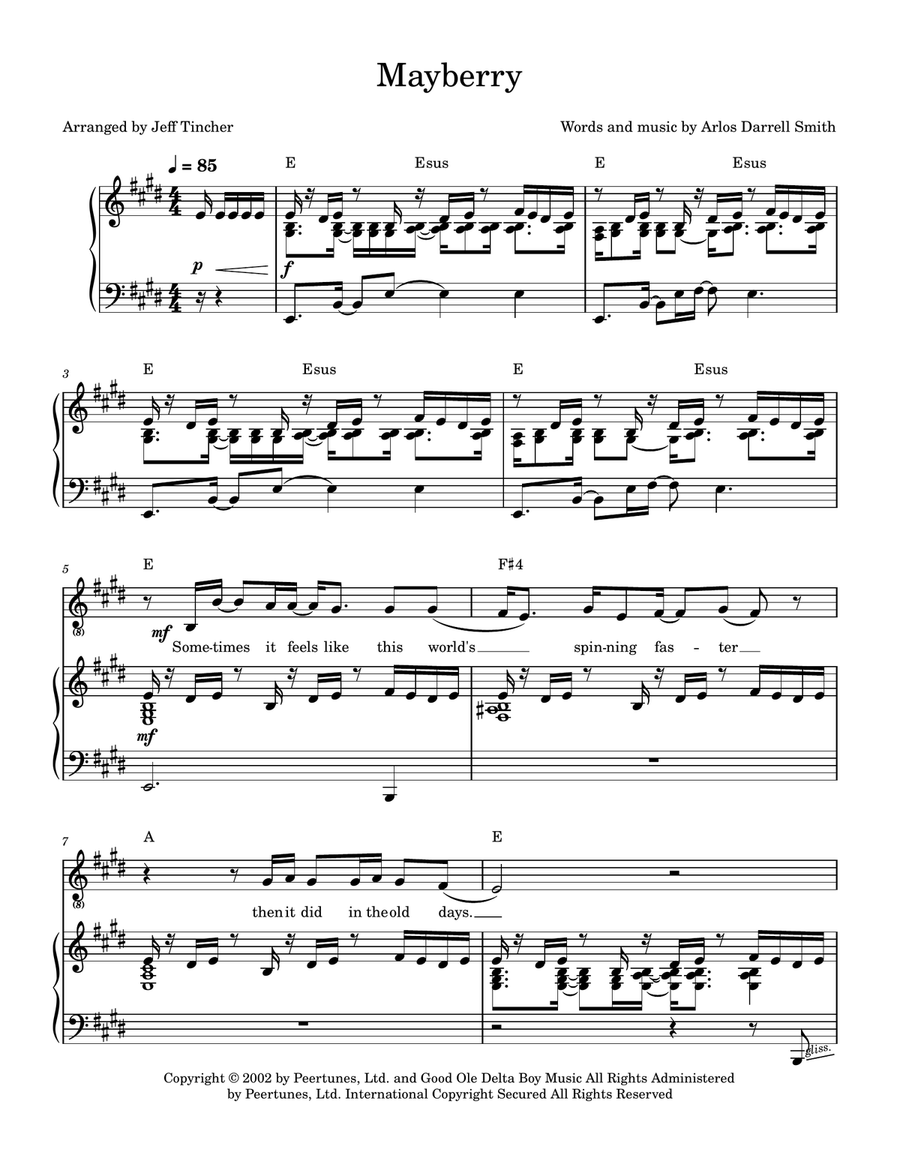 Mayberry Piano, Vocal scores gallery preview page 2