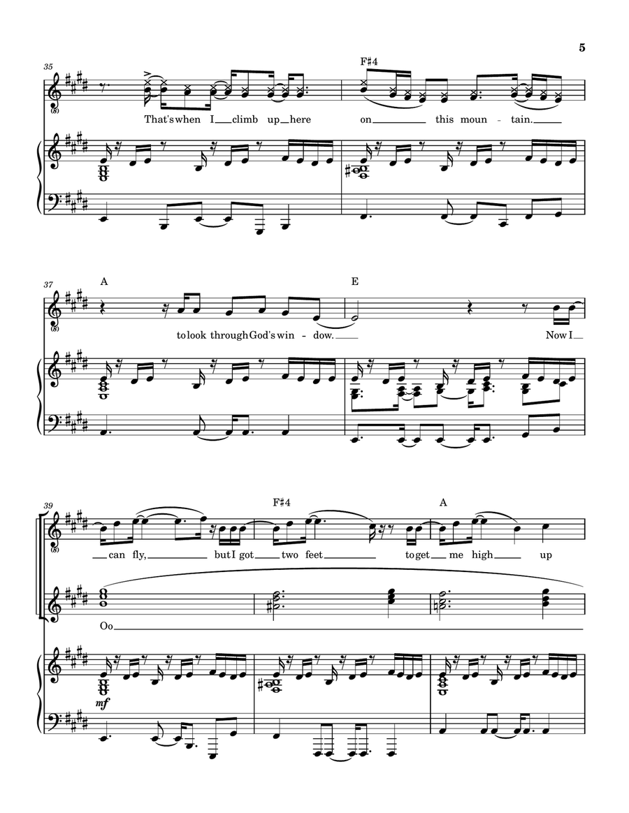 Mayberry Piano, Vocal scores gallery preview page 6