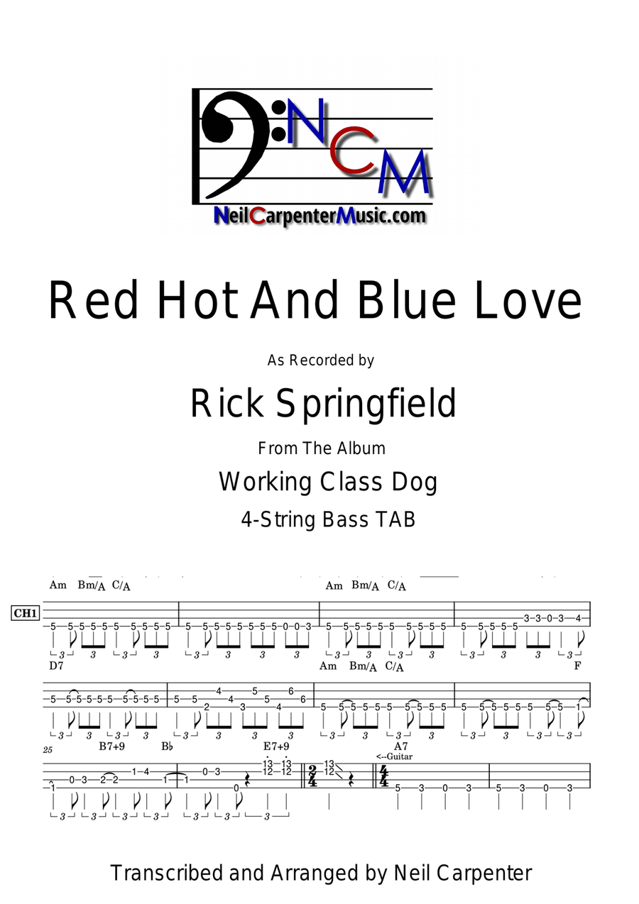 Red Hot & Blue Love Red Hot & Blue Love Acoustic Guitar scores gallery preview page 1