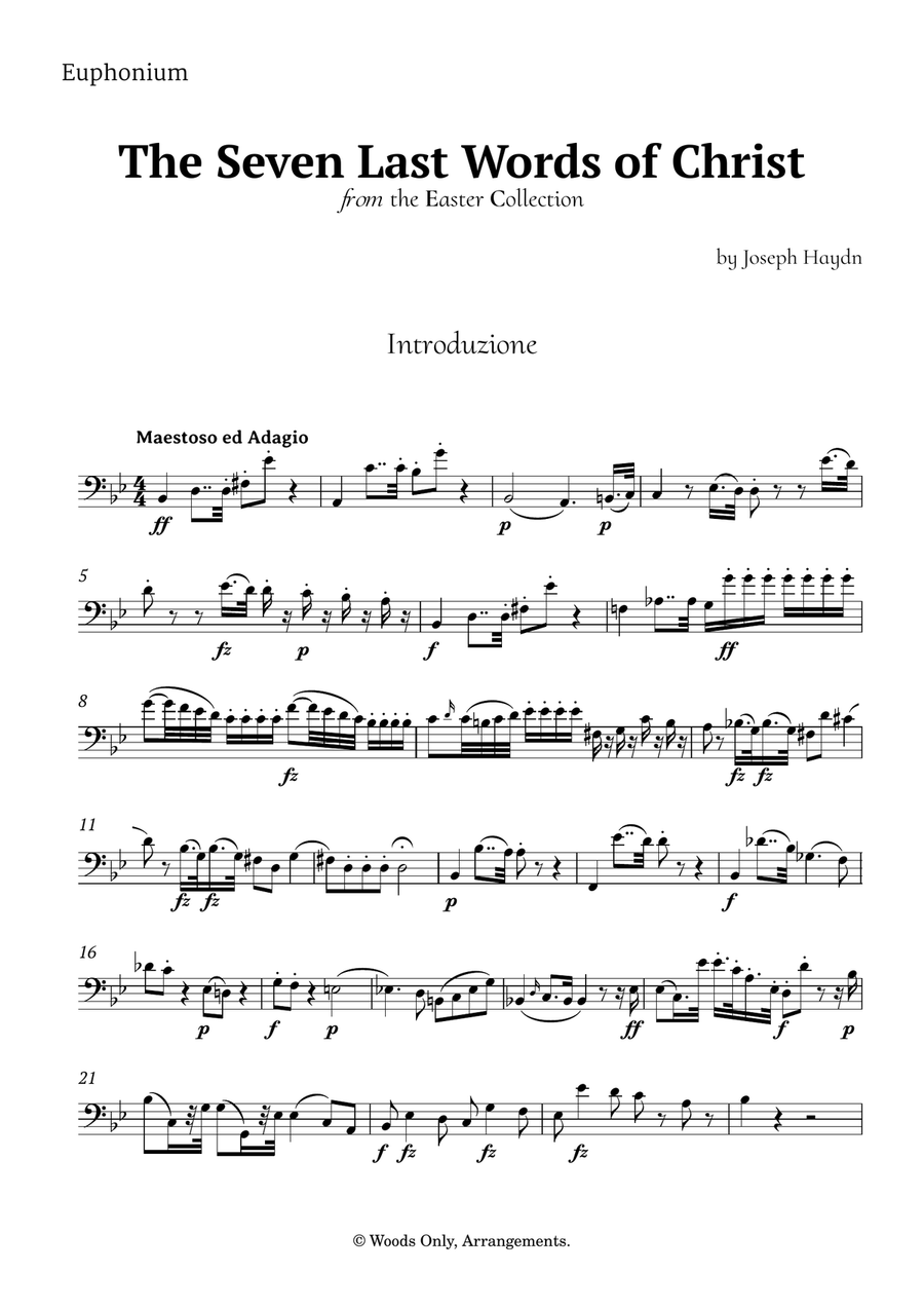 The Seven Last Words of Christ by Haydn for Low Brass Trio Brass Trio scores gallery preview page 5