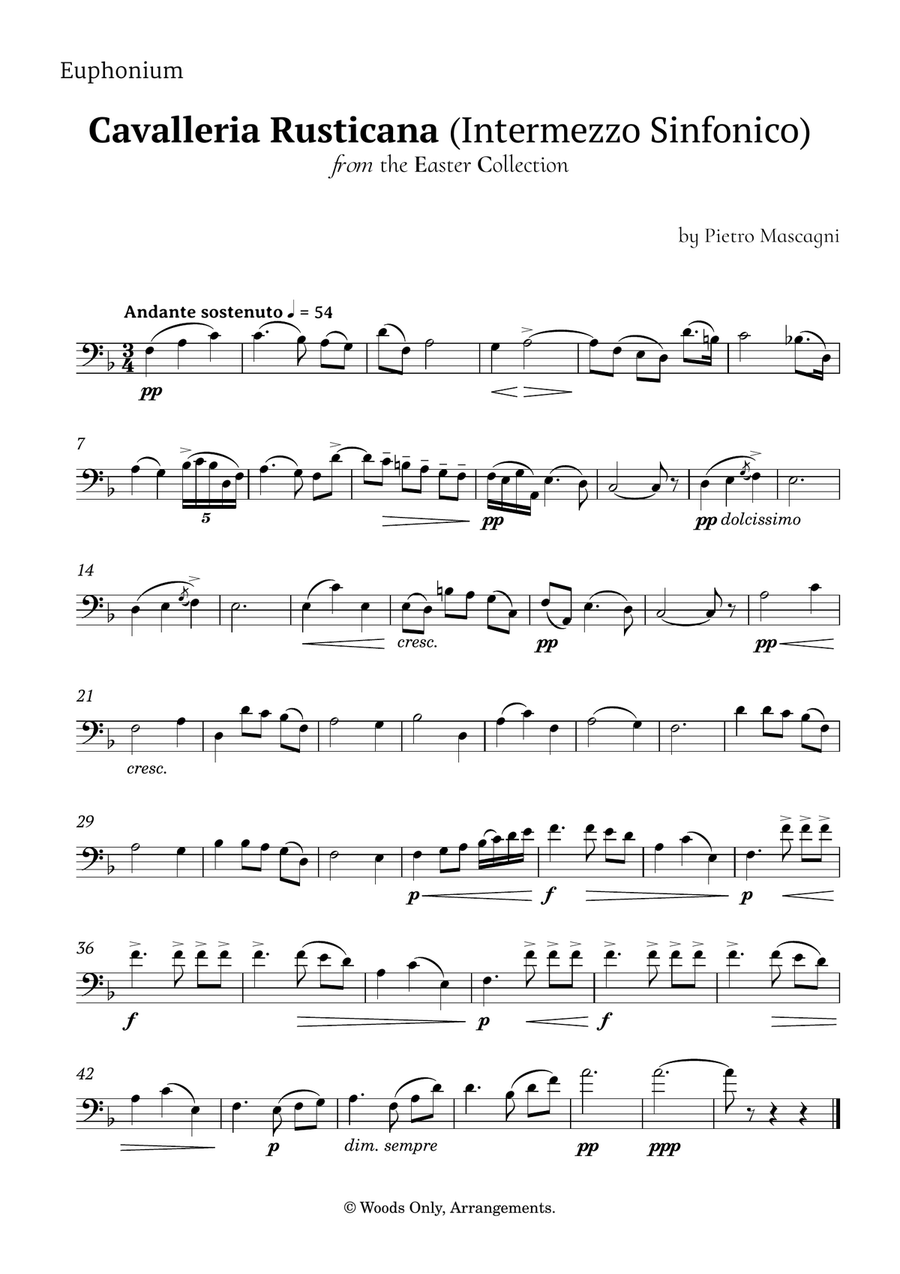 Intermezzo Sinfonico by Pietro Mascagni for Low Brass Trio Brass Trio scores gallery preview page 3