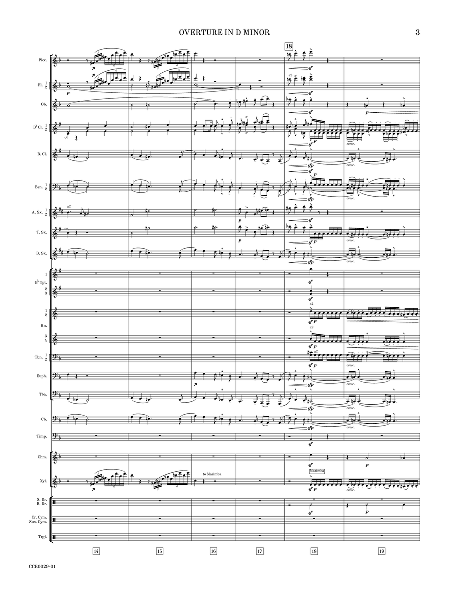 Overture in D minor Overture in D minor Concert Band scores gallery preview page 6