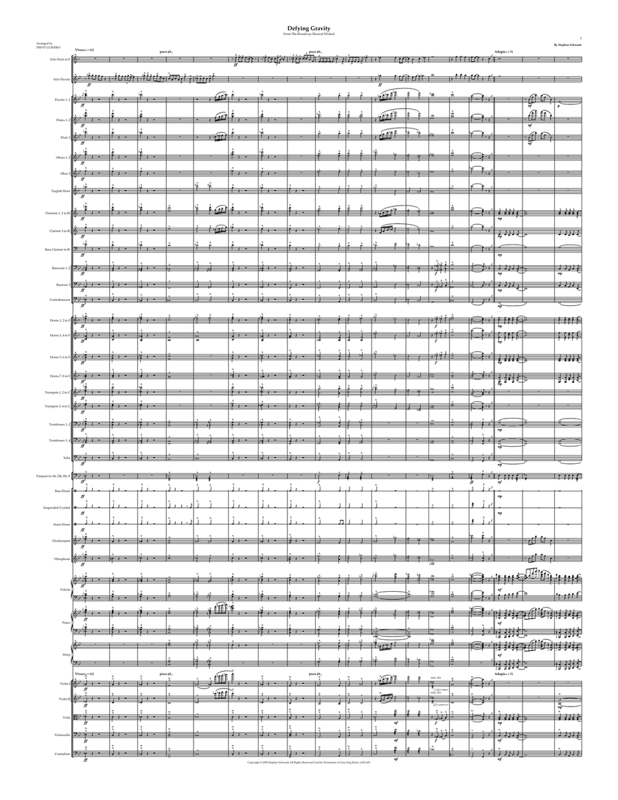 Defying Gravity Full Orchestra scores gallery preview page 3