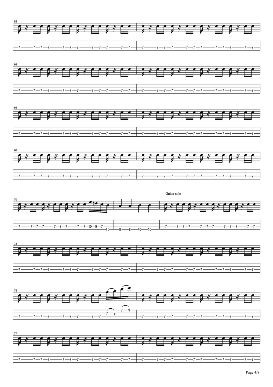 Heaven And Hell Heaven And Hell Bass Guitar Tablature scores gallery preview page 4