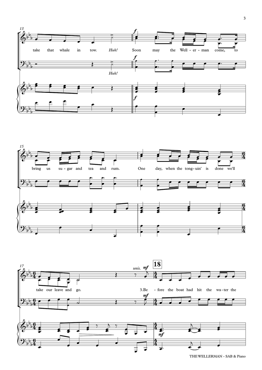 The Wellerman 3-Part scores gallery preview page 3