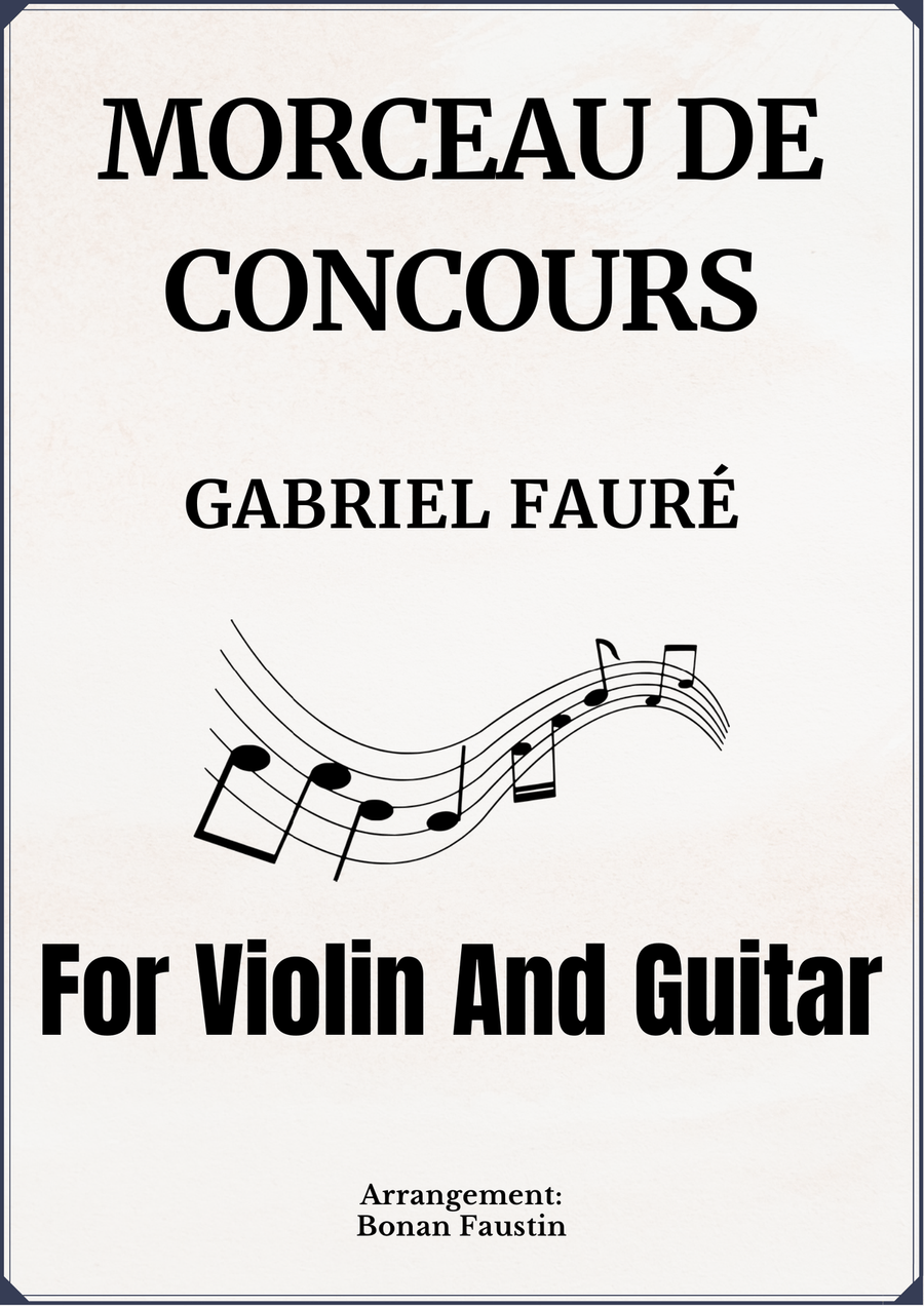 MORCEAU DE CONCOURS [GABRIEL FAURÉ] FOR VIOLIN AND GUITAR String Duet scores gallery preview page 1