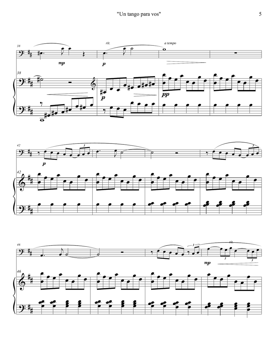 Un tango para vos Un tango para vos Piano scores gallery preview page 6
