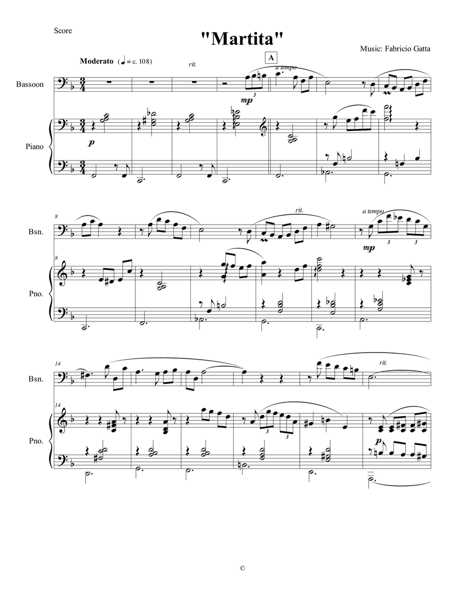 Martita Score and Parts scores gallery preview page 1