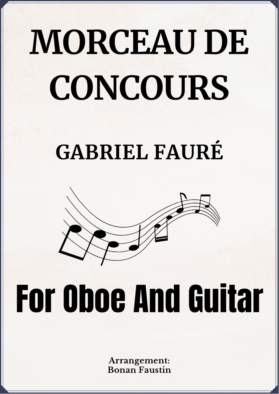 MORCEAU DE CONCOURS [GABRIEL FAURÉ] FOR OBOE AND GUITAR Oboe scores gallery preview page 1