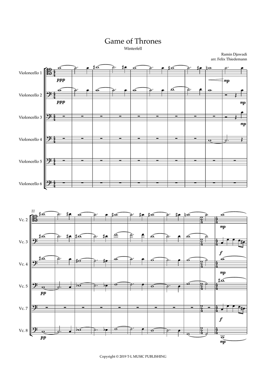 Winterfell Chamber Music scores gallery preview page 1