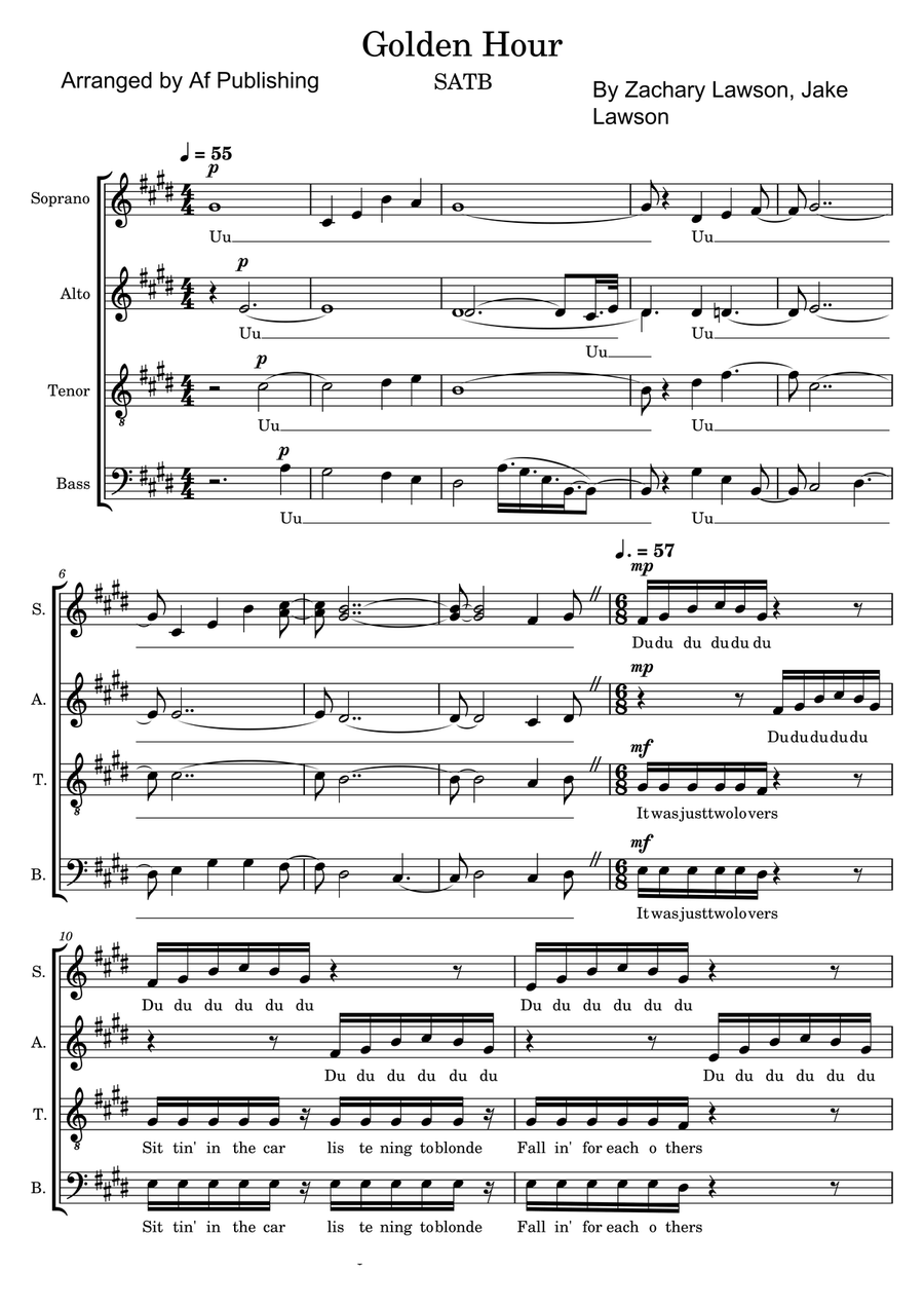 Golden Hour Golden Hour 4-Part scores gallery preview page 1