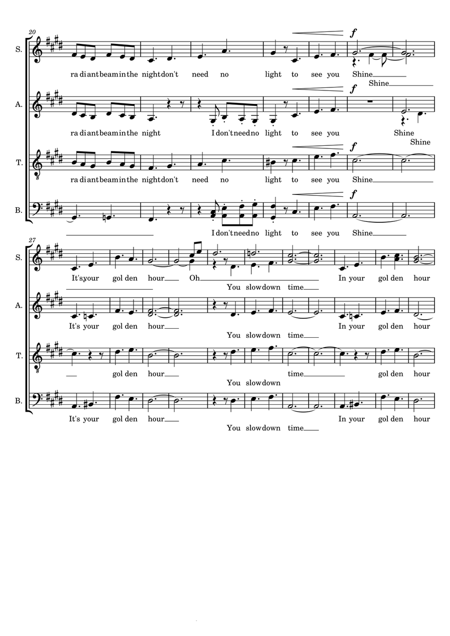 Golden Hour Golden Hour 4-Part scores gallery preview page 3