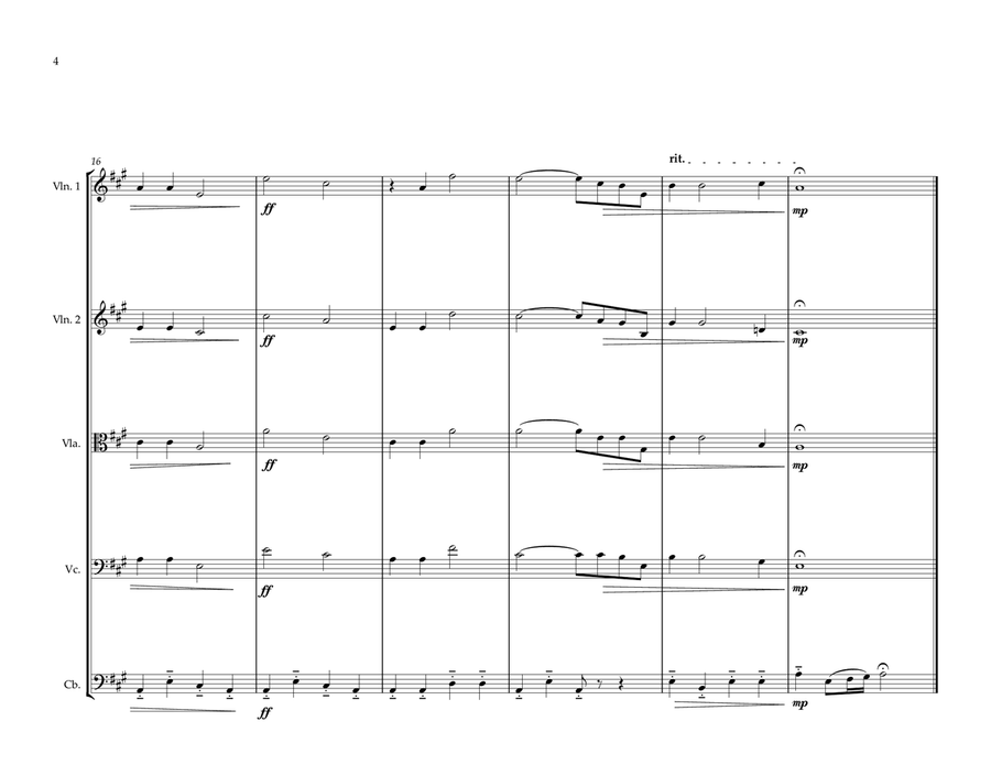 Vietnamese National Anthem for String Orchestra String Orchestra scores gallery preview page 4