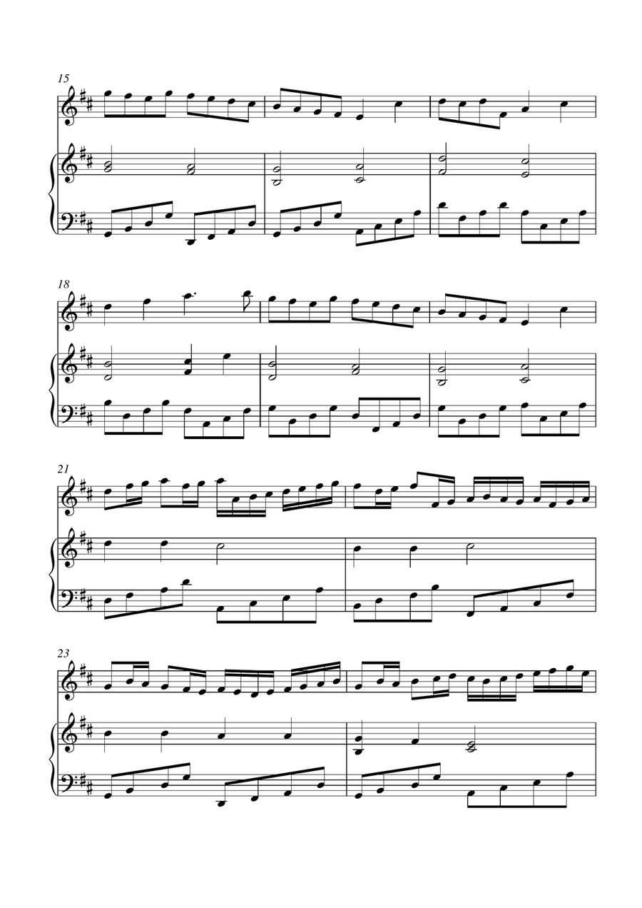 canon in D easy violin sheet music pachelbel Violin Solo scores gallery preview page 2