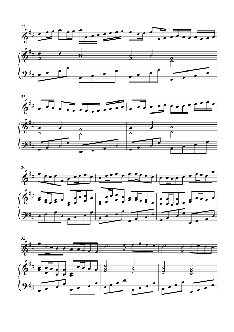 canon in D easy violin sheet music pachelbel Violin Solo scores gallery preview page 3