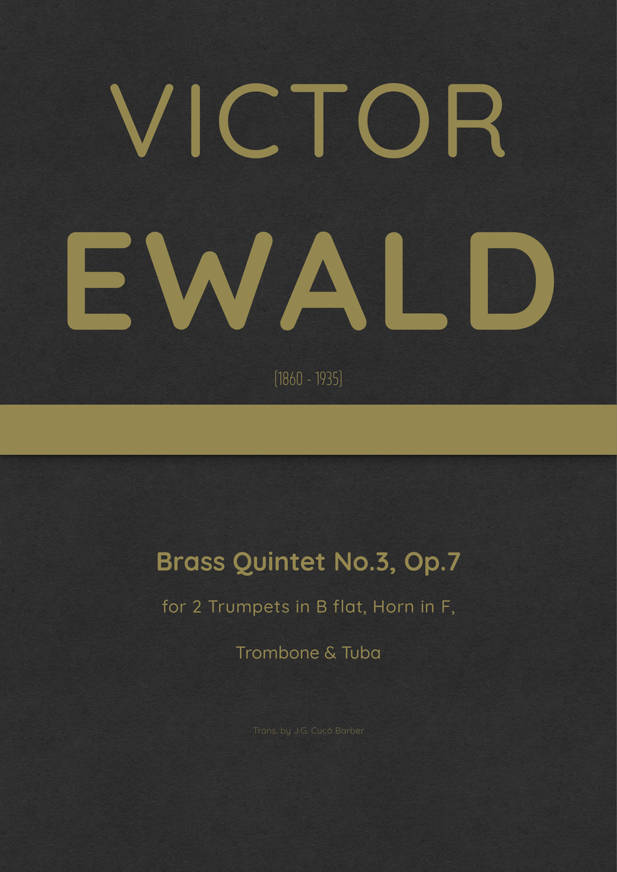 Ewald - Brass Quintet No.3 in D flat major, Op.7 Brass Quintet scores gallery preview page 1