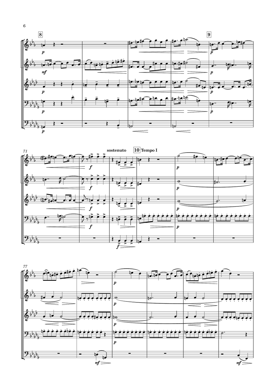 Ewald - Brass Quintet No.3 in D flat major, Op.7 Brass Quintet scores gallery preview page 6
