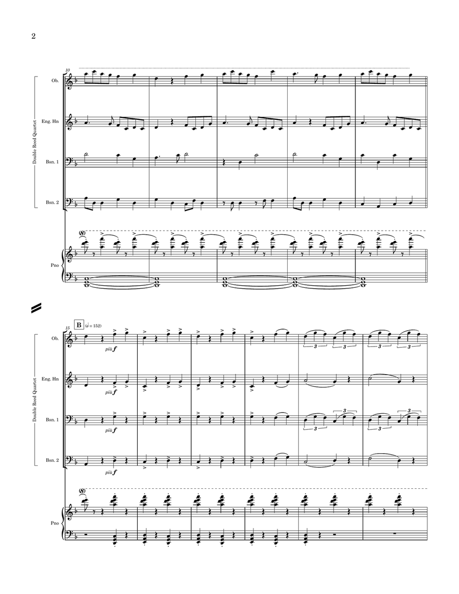 Kinnaree (Bassoon Solo, Double Reed Quartet and Piano) Small Ensemble scores gallery preview page 6