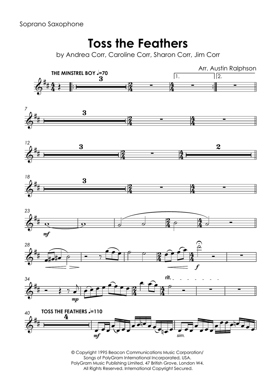 Toss The Feathers Woodwind Ensemble scores gallery preview page 3