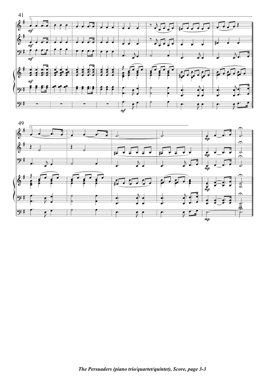 Theme From Persuaders Theme From Persuaders Piano Trio scores gallery preview page 3