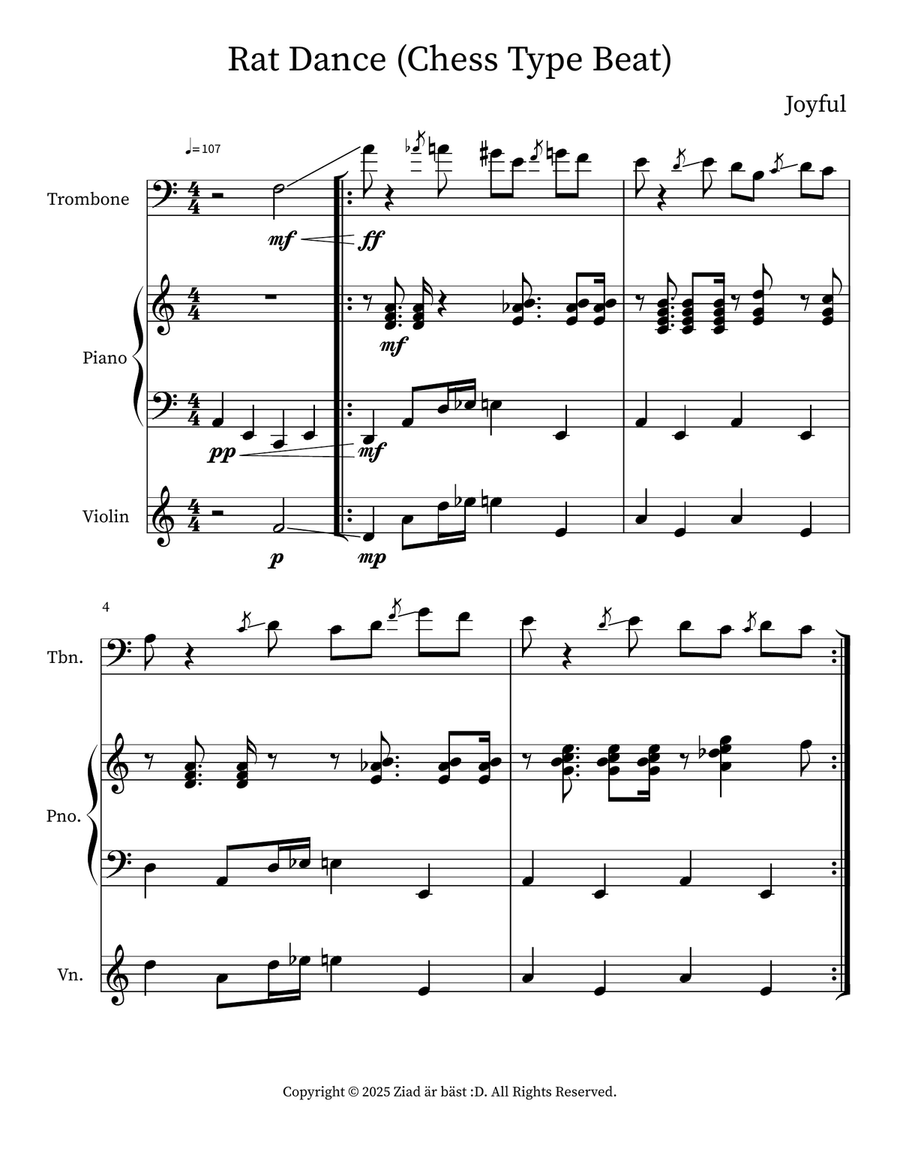 Rat Dance (Chess Type Beat) Small Ensemble scores gallery preview page 1