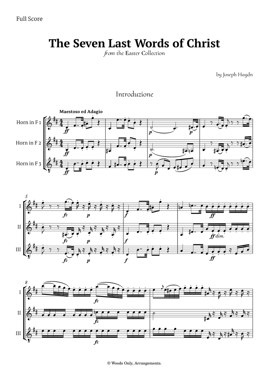 5 Easter Songs for French Horn Trio plus one Bonus Brass Trio scores gallery preview page 2