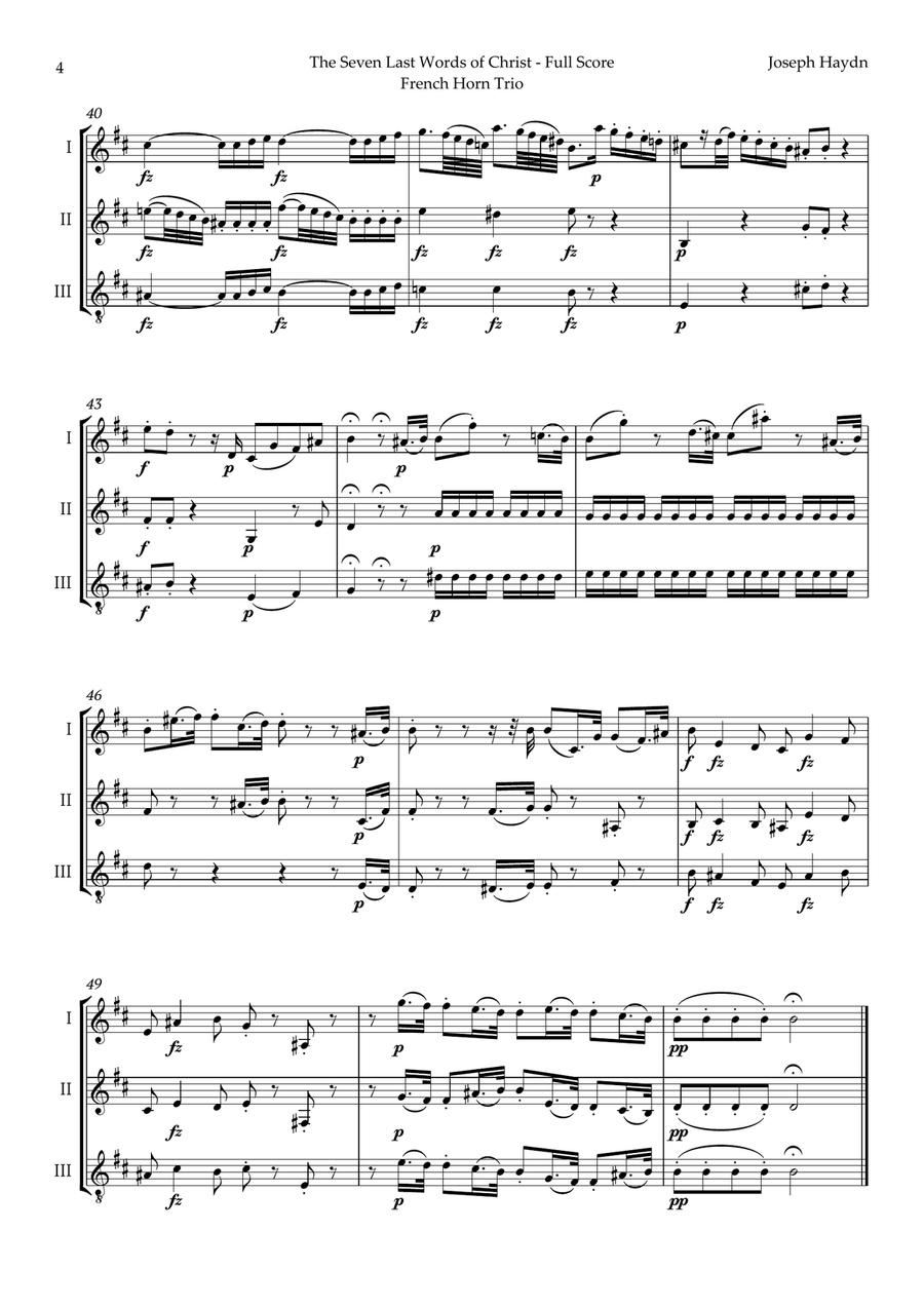 5 Easter Songs for French Horn Trio plus one Bonus Brass Trio scores gallery preview page 5