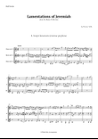 Lamentations of Jeremiah by Thomas Tallis for French Horn Trio