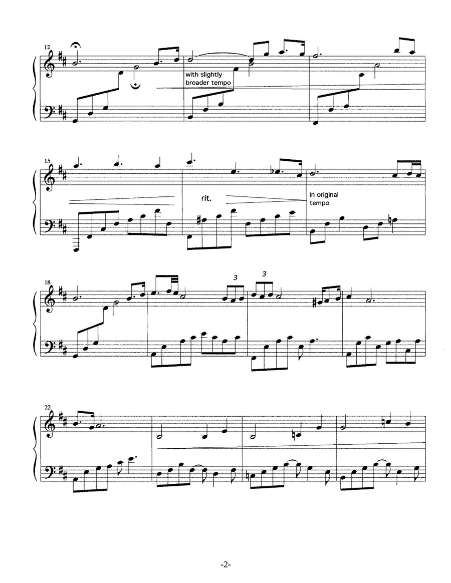 Three Verses Piano Solo scores gallery preview page 2