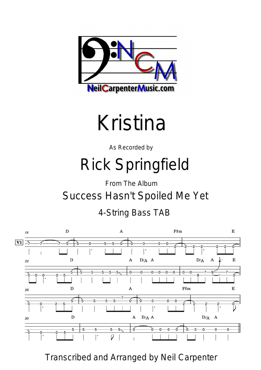 Kristina Kristina Acoustic Guitar scores gallery preview page 1