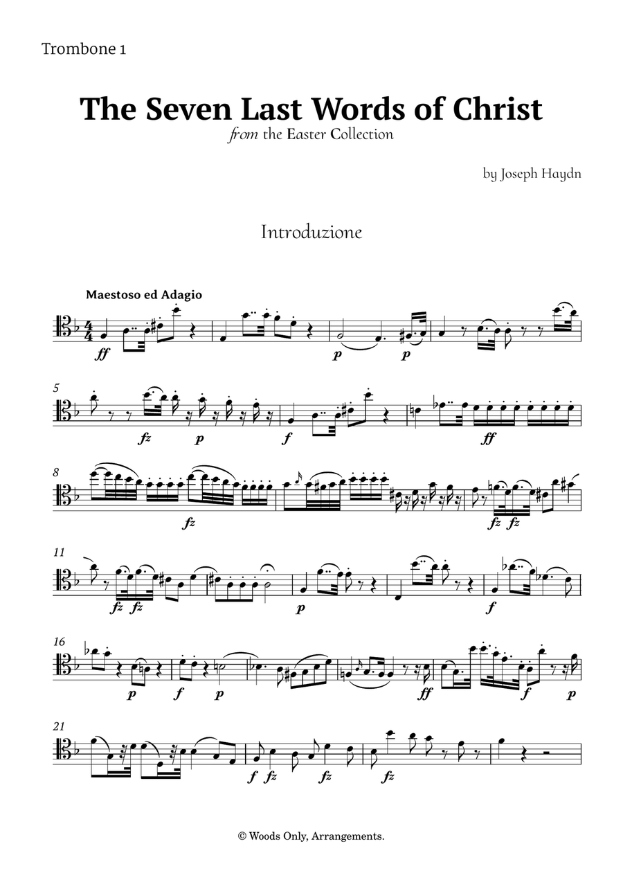 The Seven Last Words of Christ by Haydn for Trombone Trio Trombone Trio scores gallery preview page 5