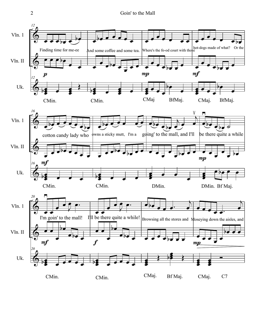 Goin' to the Mall Small Ensemble scores gallery preview page 2